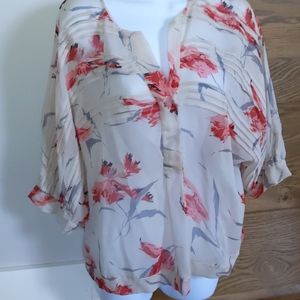 Dianne von Furstenberg Flower Print Blouse